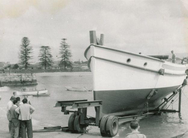 Around 1960. Semi constructed Southern Ocean on the slips, as it was known.
