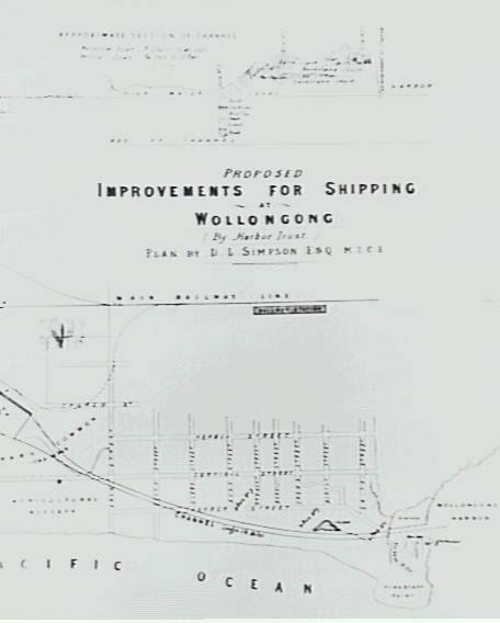 Wollongong Harbour 1880's - A proposal for a canal from Wollongong Harbour to Tom Thumb Lagoon